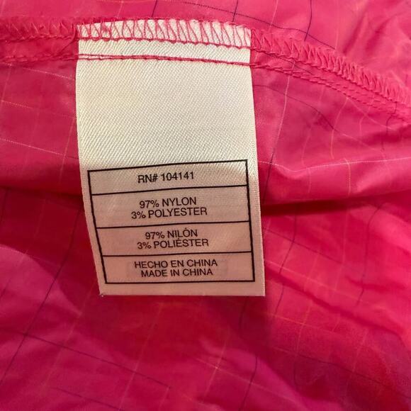Vintage Nike ACG Running Windbreaker Rain Jacket Womens Small Bright Pink Check - Picture 6 of 8